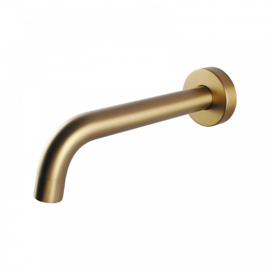 Euro Round Brushed Yellow Gold Bathtub Spout Basin Spout Wall Spout Water Spout